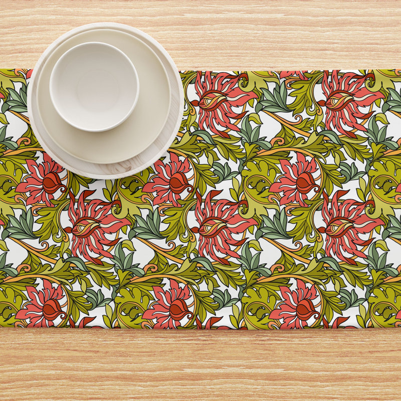 Floral 4 Cotton Table Runners, 108" x 16"