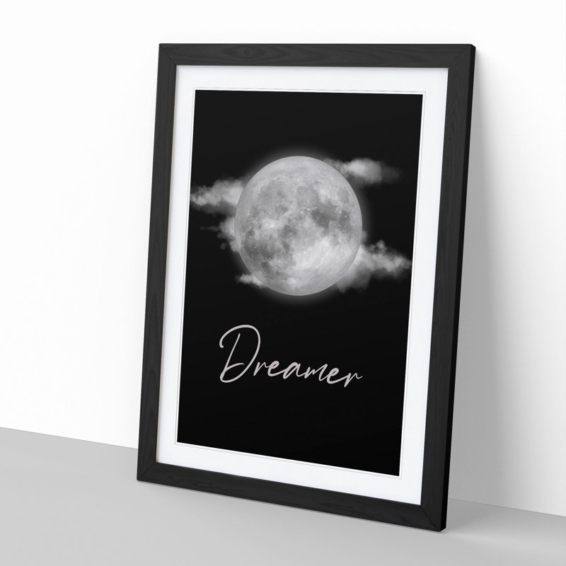 Dreamer V2 - Picture Frame Graphic Art, Black, 36cm H x 27cm W x 2cm D