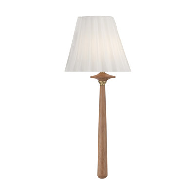 7.5'' LED Aged Brass + Wood Sconce