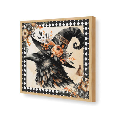 Vintage Halloween Crow I by Nicole DeCamp Art Print