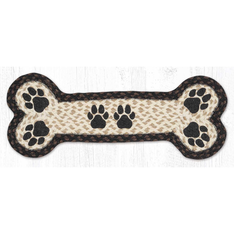 Tapis en jute tressé à la main, 9 po x 24 po