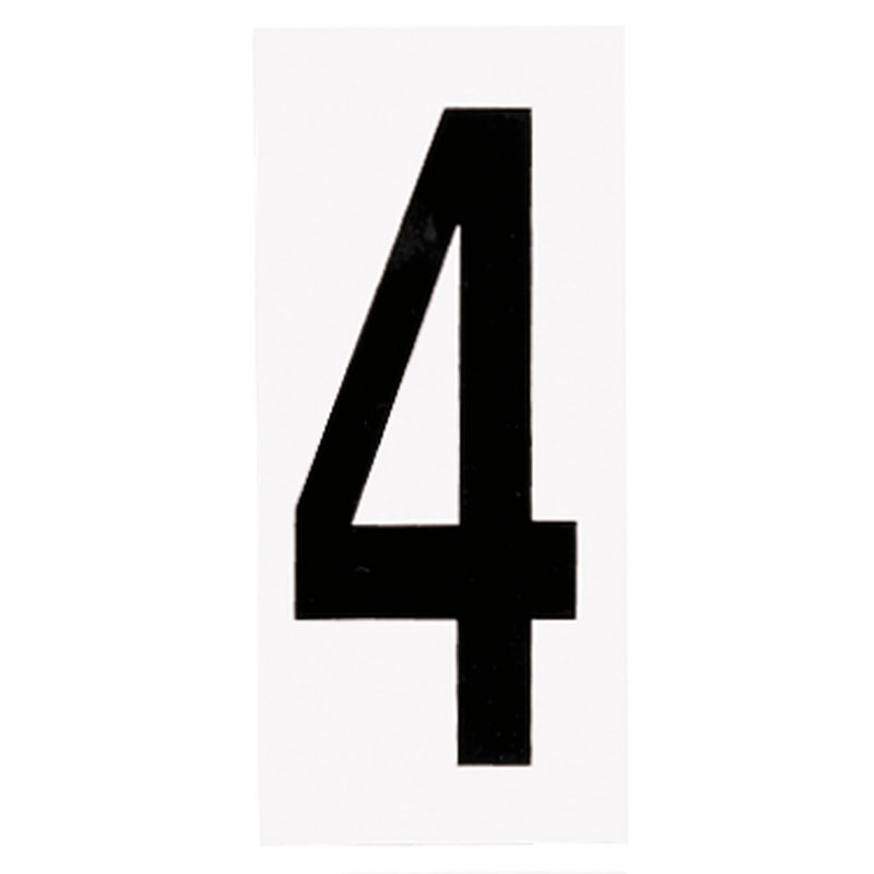 Tinsman 5'' H Plastic House Number, 4