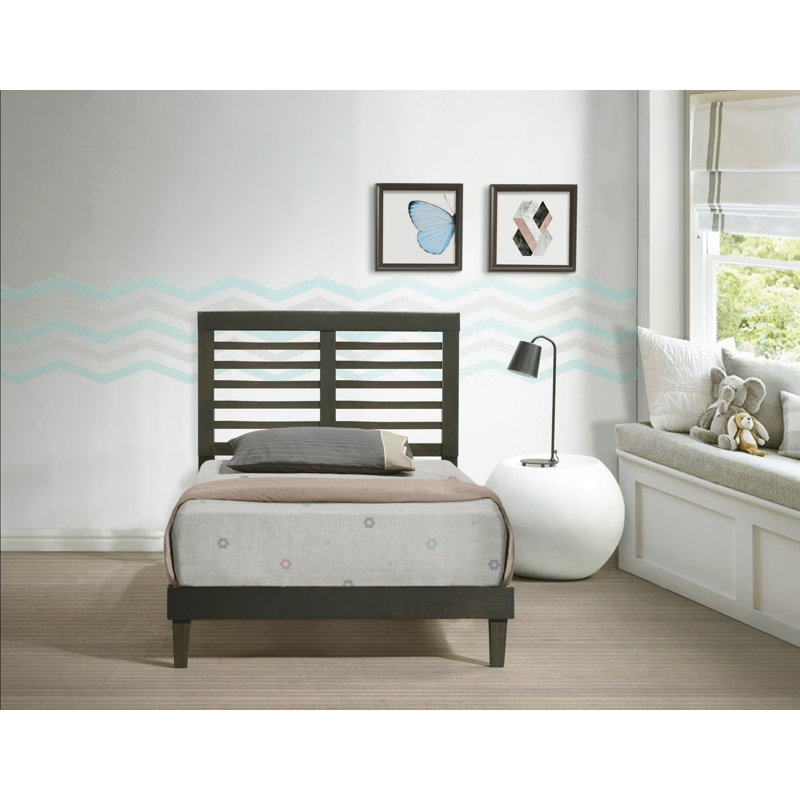 Isaul Slat Bed, Twin XL, Gray