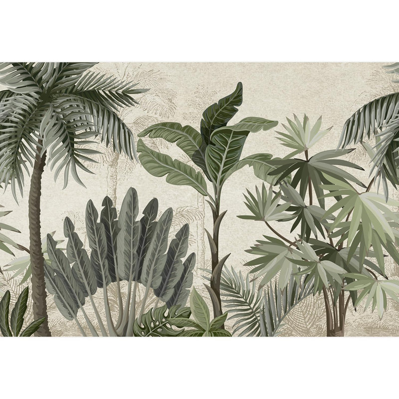 Palmier et fougère Serenity Tropics, L 132 po x l 192 po