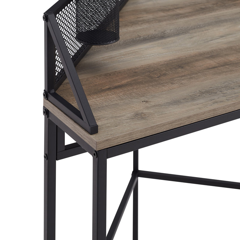 Bowie Industrial Corner Desk, Gray Wash
