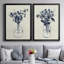 Indigo Floral Vase I - Ensemble de 2 reproductions de cadres photo sur toile-859639737-859639732