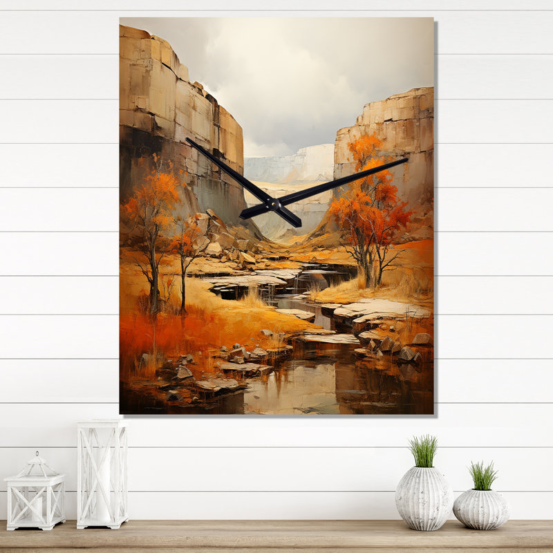 Horloge murale Bold Landscape Canyon Desert IV - Paysages, H 40 po x l 30 po x P 1 po