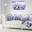 Coussin Paris Eiffel Toweron sur fond bleu - impression de paysage urbain-89151888-30424681
