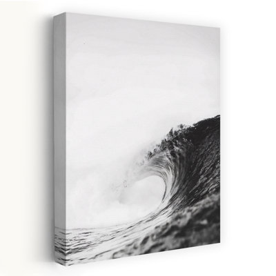 Vague BW, art mural abstrait contemporain