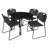 Kee Round Mobile Breakroom Table and Chair Set-73412564-73412565