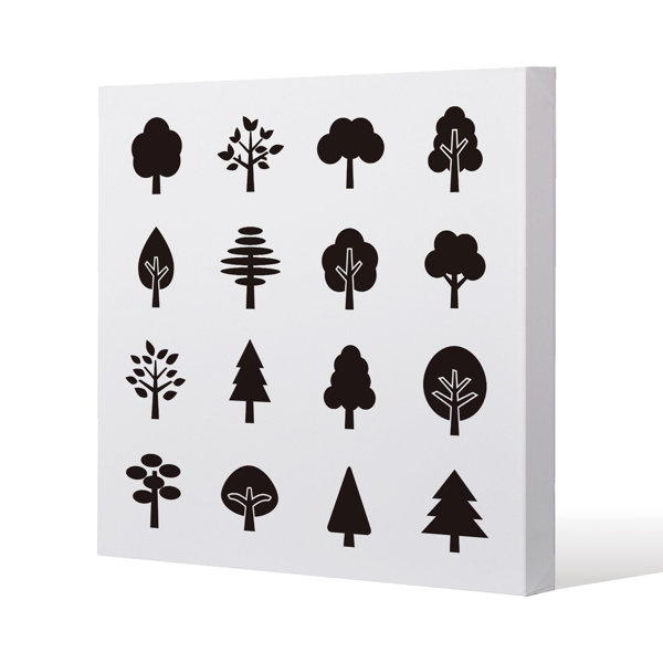 Andrew Lee Tree Silhouette Illustrations Canvas Print 
