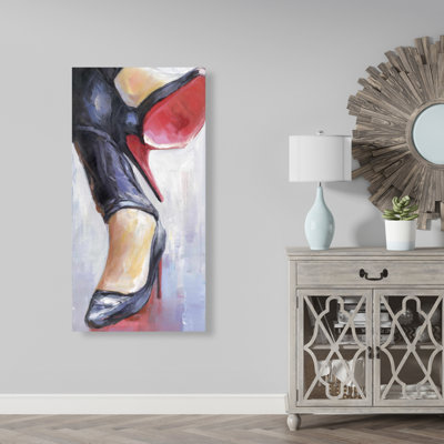 Crossed Legs and High Heels - Elegant Woman Bedroom Canvas
