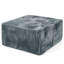 Pouf cube modulaire en velours côtelé à rayures carrées, 79,4 x 79,4 x 41,9 cm, mousse grise, 1 pièce, repose-pieds, revêtement polyvalent pour salon-1628267463