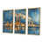 Toile avec cadre flottant or