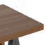 Petit bureau en placage de noyer massif et métal - Noyer-998420869