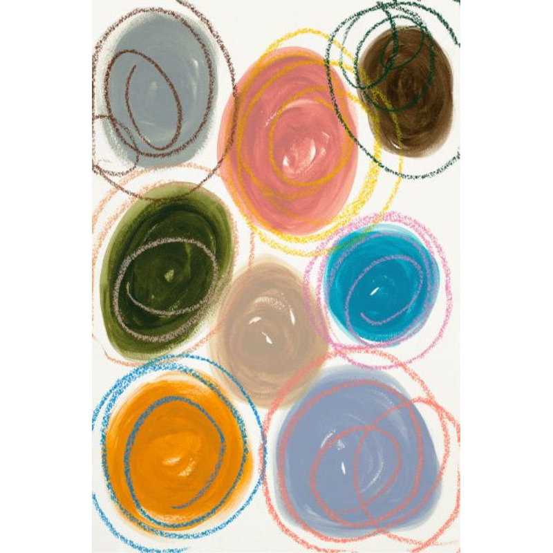 Color Lines IV Painting by Sara Brown, Image Brush Gel, 36" H x 24" W