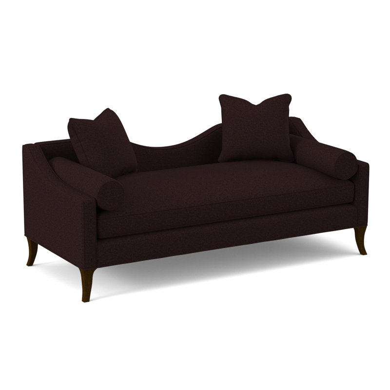 Audrey Chaise Lounge, American Walnut, Venice Navy 100% Polyester