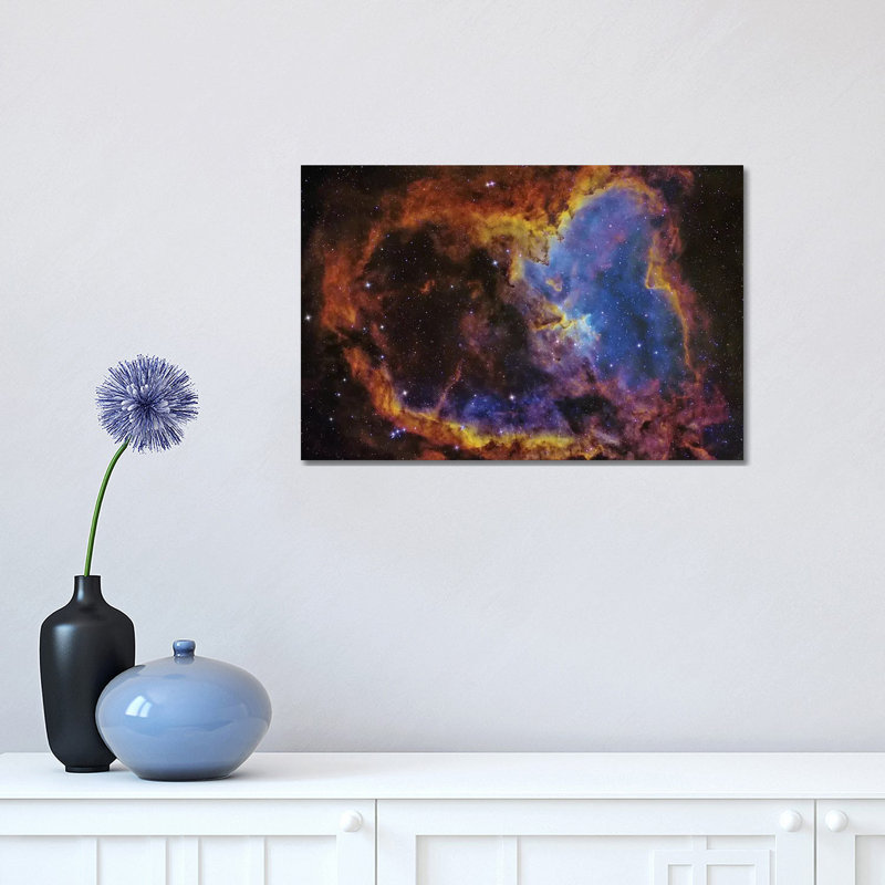 The Heart Nebula (IC 1805) In The Cassiopeia Constellation by Roberto Colombari - Wrapped Canvas Print