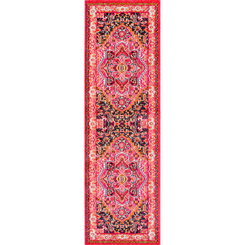 Sashi Pink Rug, Runner 76 x 366cm