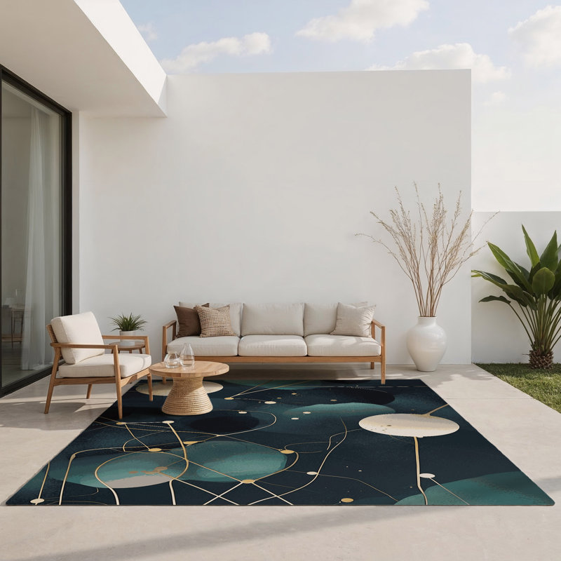 Gravity Trails Indoor And Outdoor Area Rug, Rectangle 2' x 3'