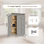 Armoire murale en bois massif gris Shaker avec portes à fermeture douce, tablettes réglables - rangement à double porte de 24 po pour la cuisine, la salle de bain, la buanderie, le garage (assemblage facile, l 24 po x P 12 po x H 36 po)-488500335-488500333