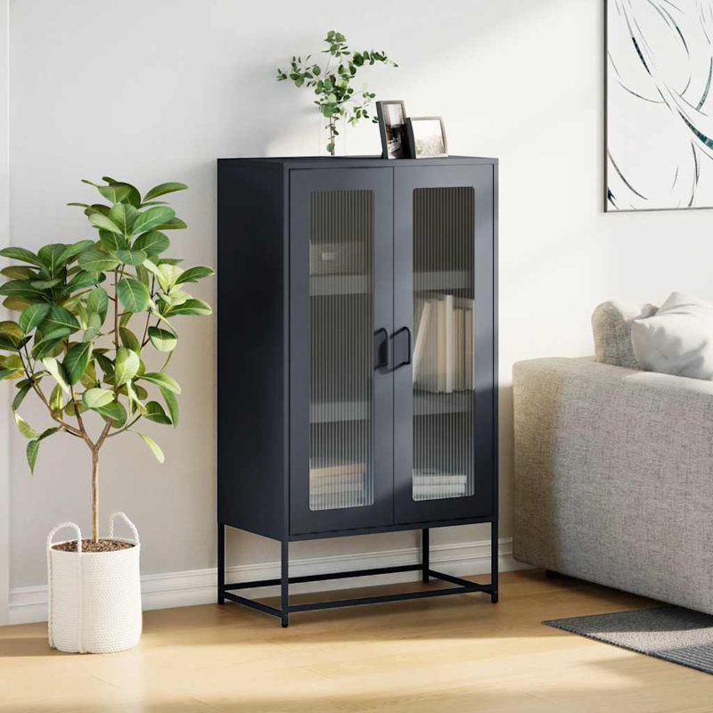 Highboard 68X39x123 Cm Steel, Anthracite