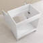 Armoire de meuble-lavabo autoportante moderne avec quincaillerie en nickel brossé 30 po x l 21 po x H 33 po
