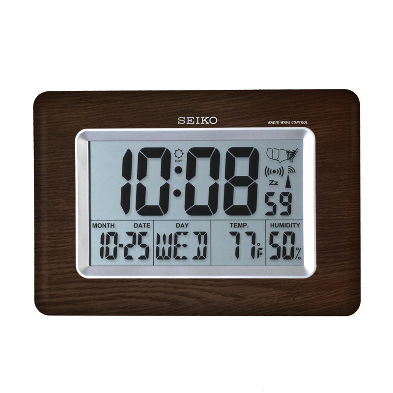 QHR020BLH Alarm Clock, Brown, Brown