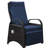 Adjustable Footrest Recliner With Built - In Table, Removable Cushion, And For Garden, Complete Patio Reclining Chair Ergonomic Design, 2 Buckle Mechanism, Water-119057912
