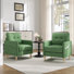 Ensemble de 2 fauteuils capitonnés en chenille avec poches de rangement George