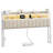 Upholstered Headboard With Built-In Outlets, LED Light & 2-Tier Storage, Adjustable Height, Ergonomic Design, Sturdy Frame-774162943