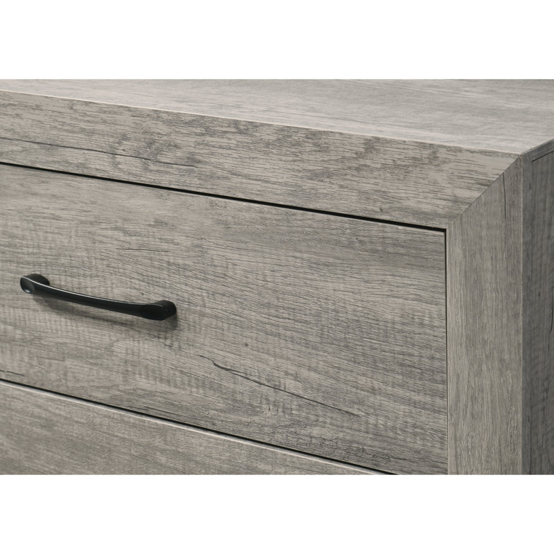 Commode 6 tiroirs pour rangement latéral, Gris