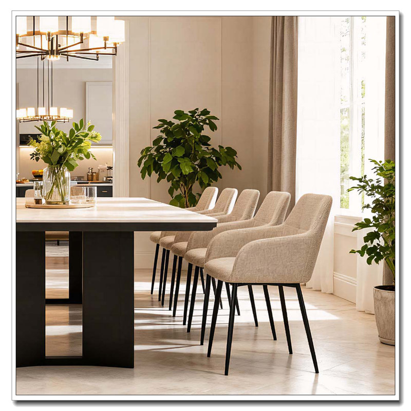 Chaise de salle à manger avec dossier et siège large