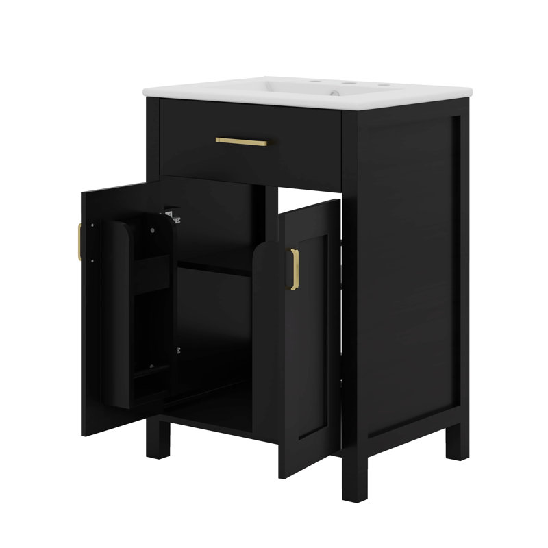 24"Bathroom Vanity Combo With Ceramic Sink