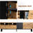 80" Tv Stand With Double Storage, Geometric Design Media Console Table, For Living Room & Home Theatre, Adjustable Shelf Construction 80'' Storage Space, Console. Modern Look, Drop Down Door,-1018885446