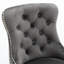 Tabourets pivotants en velours gris foncé, boutons, fabrication, pour bar à la maison, îlot de cuisine, bistro (2 pièces de style bar moderne, maison, (2 unités