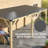 10' x 20' Wooden Gazebo, Hardtop Lean-to Gazebo Pergola with Galvanized Steel Sloped Roof, Large Heavy Duty Awning for Patio, Deck, Backyard, Light Walnut-122986139-122986137