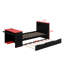 Lit convertible moderne avec lit gigogne auxiliaire, bureau ergonomique, lumière décorative à DEL et Interfaces USB intégrées-1855669293
