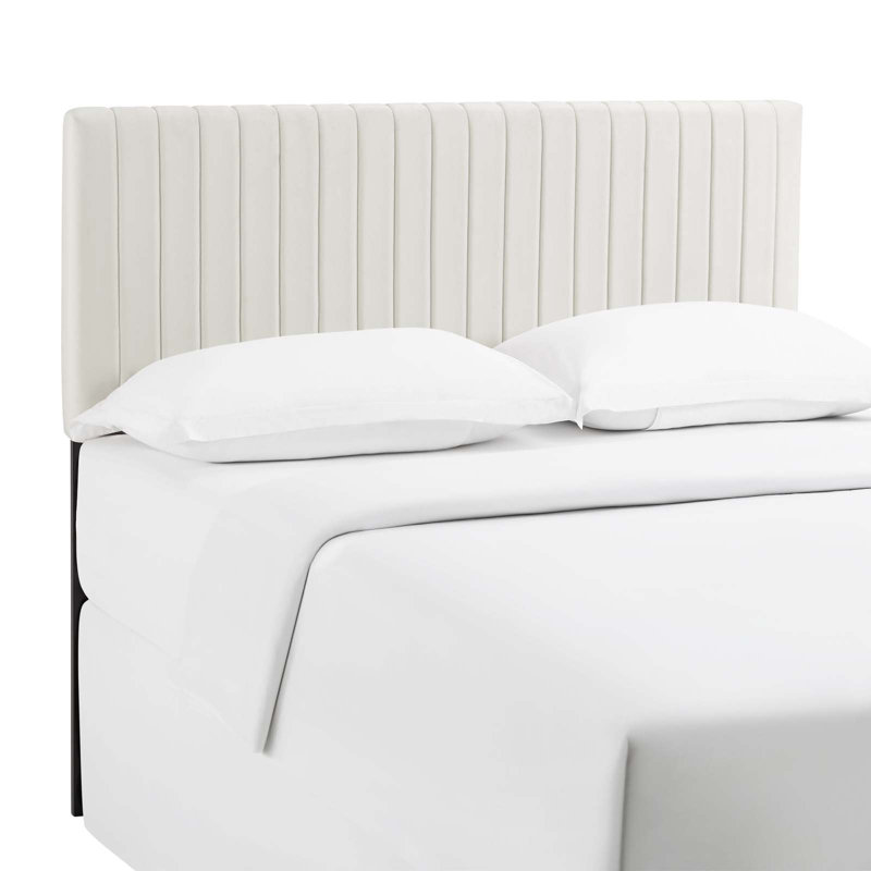 Modway Carson Carrington Stryn Velvet Headboard, Twin, Ivory