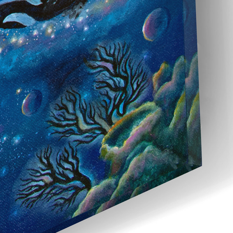  «Rising From The Profonds» par Verena, art mural en verre sauvage, 12 po x 16 po