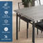 Ensemble de table de salle à manger 5 pièces peu encombrante, table de ferme en bois avec chaises rembourrées-1415130264