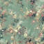 City Romance Collection Green Large Floral 4-Panel Wall Mural