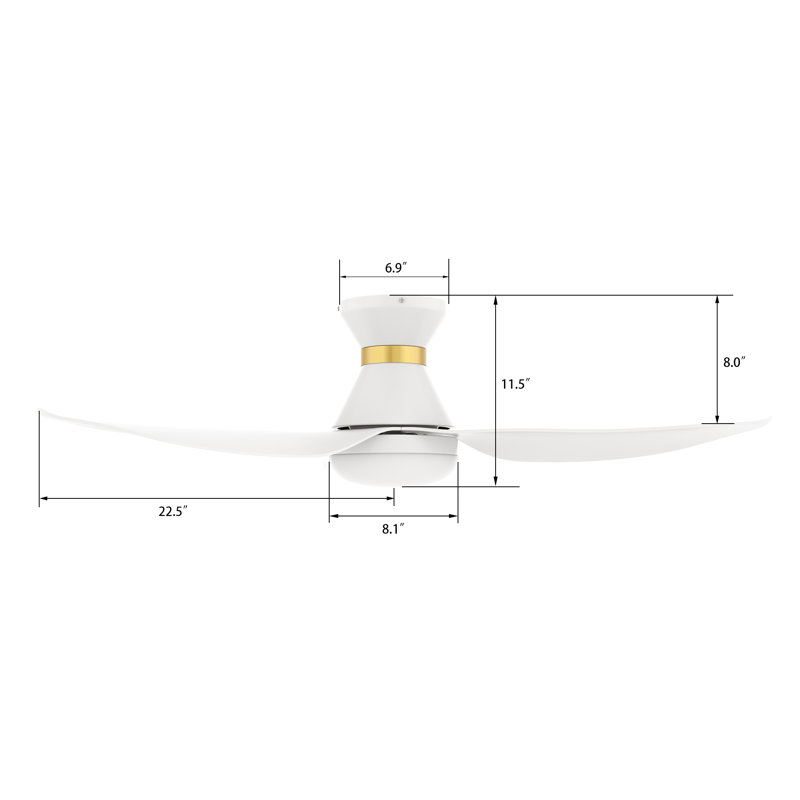 45'''' Smart Ceiling Fan With Remote, Light Kit IncludedWorks With Google Assistant And Amazon Alexa,Siri Shortcut., White