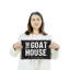 Enseigne en plastique 10 po x 14 po The Goat House-119523420