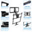Mount-It Height Adjustable Fireplace TV Mount | Fits 42" - 65" TV | 62 Lbs. Weight Capacity | Black