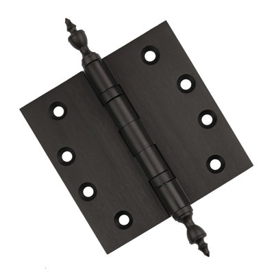 Charnière de porte simple à roulement à billes en laiton massif H 4,5 po x l 4,5 po