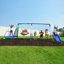 Ensemble de balançoire en métal avec soucoupe, trampoline et garantie à vie Mountain View Sportspower