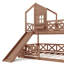 Lit superposé simple au-dessus de double PlayNook avec clôture en filet et espace de rangement PlayNook-132460906
