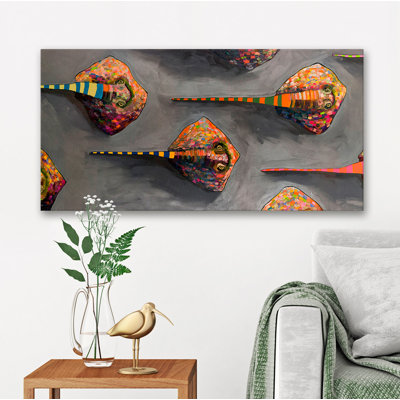 " Stingrays In Racing Stripes " by Eli Halpin Painting Print