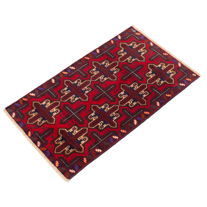 Tapis rouge foncé Dequita 2 pi 10 po x 4 pi 7 po